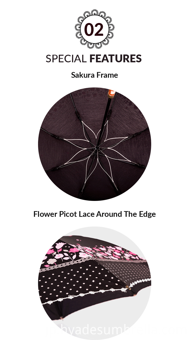 女性のためのハイエンドサクラ傘 High End Sakura Umbrella For Women